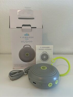 Yogasleep Hushh Baby Portable Sound Machine - Gray & Lime - NEW